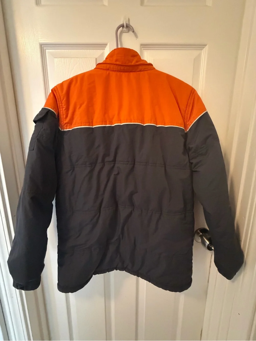 Nike Kids Black and Orange Puffer Jacket
